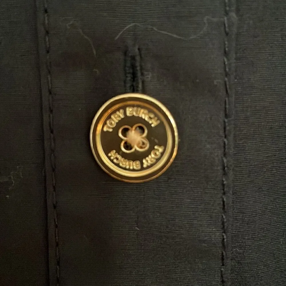 Tory Burch Black Button Up Collared Blouse